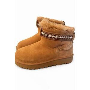NEW UGG Classic MiniII Chestnut Unisex S 9 EU40 Sheepskin Suede Boots Authentic